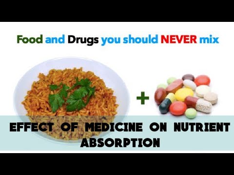 Effect of drug on nutrient absorption