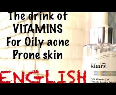 Drink of Vitamins for oily acne prone skin by Klairs freshly Juiced vitamin drops ENGLISH REVIEW