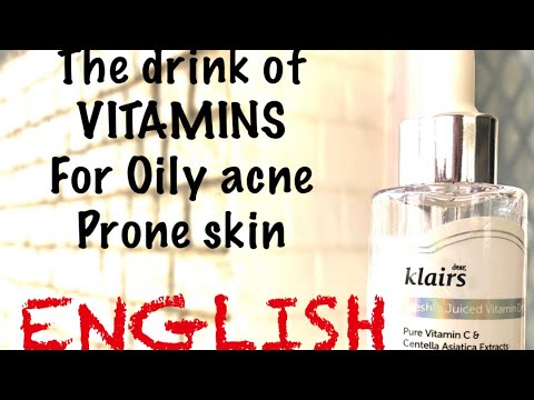 Drink of Vitamins for oily acne prone skin by Klairs freshly Juiced vitamin drops ENGLISH REVIEW