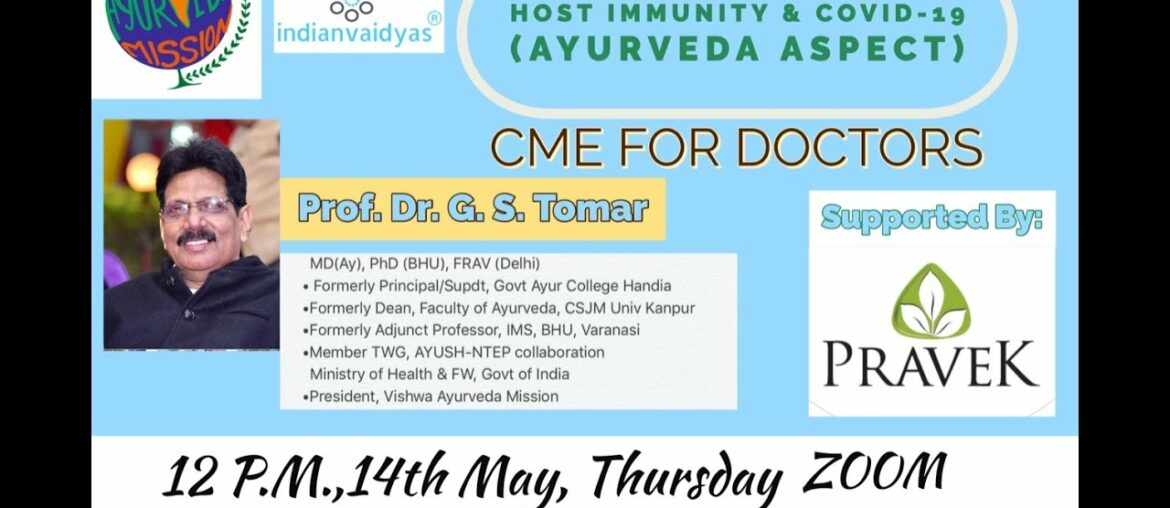 HOST IMMUNITY-COVID-19, Ayurveda Aspect: Dr. G.S.Tomar