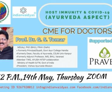 HOST IMMUNITY-COVID-19, Ayurveda Aspect: Dr. G.S.Tomar