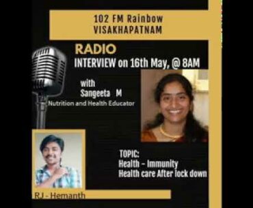 AIR Rainbow 102 FM- Covid 19 Immunity Interview- Telugu