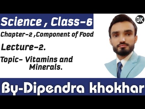 #Cbse  #Class6  #ComponentsOfFood                          Lecture-2 Vitamins and Minerals.