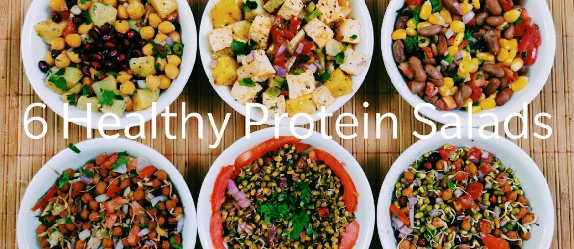 6 Healthy Protein Salads recipe | protein salads to boost immunity in COVID'19 Pandemic | sprouts