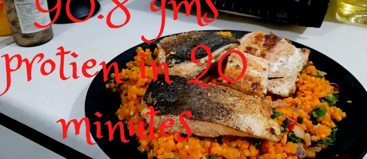 20 Minutes Meal....Very high quality protein, omega 3,vitamin d3!!!! Salmon Fish stir fry