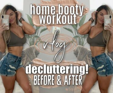 Decluttering: Before & After! + home booty workout + planting and more | quarantine vlog