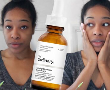 THE ORDINARY VITAMIN C | ASCORBYL GLUCOSIDE | BRIGHTENING SERUM | APPLYING TO SKIN | REVIEW