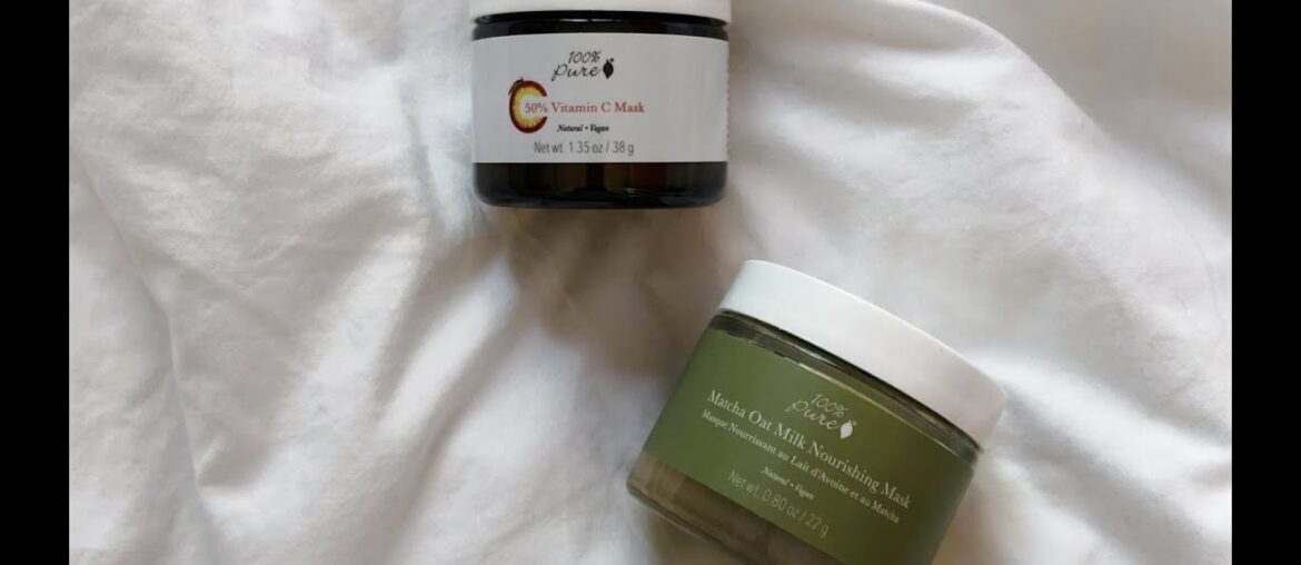 100 % Pure Powder Masks Review: Vitamin C Mask and Matcha Oat Milk Nourishing Mask | Clean Beauty