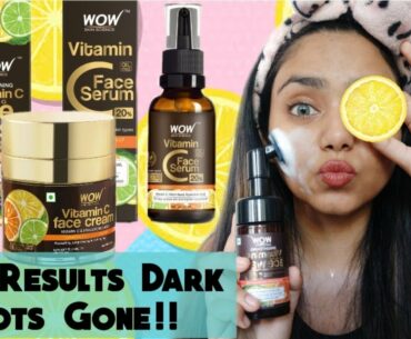 WOW Skin Science Vitamin C Foaming Face Wash, Serum and Face Cream Review for Dark Spots & Dull Skin