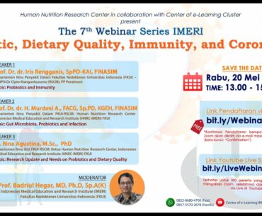 The 7th Webinar Series IMERI "Probiotic, Dietary Quality, Immunity, and Coronavirus"