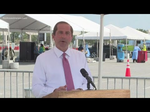 US health secretary visits TIAA Bank's COVID-19 testing site