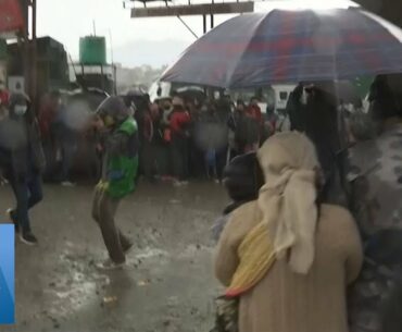 Villagers Queue for Bus in Nepal During Coronavirus Lockdown