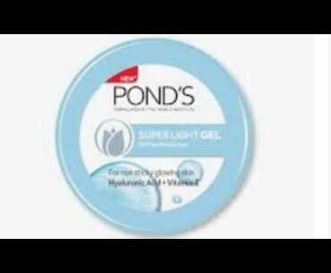 Ponds Super Light Gel Oil Free Moisturizer With Hyaluronic Acid + Vitamin E | Review Hindi