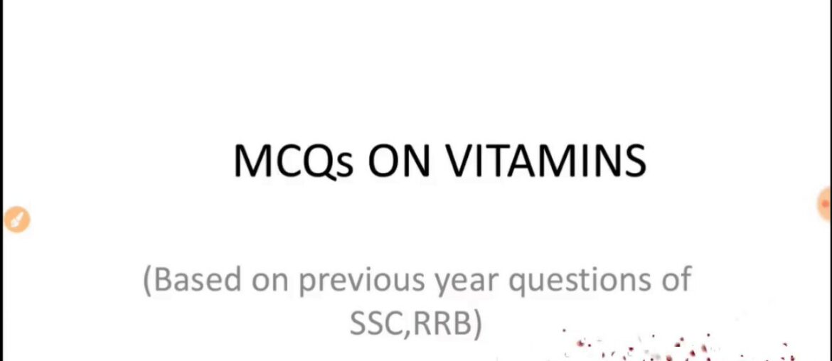 MCQs On Vitamin