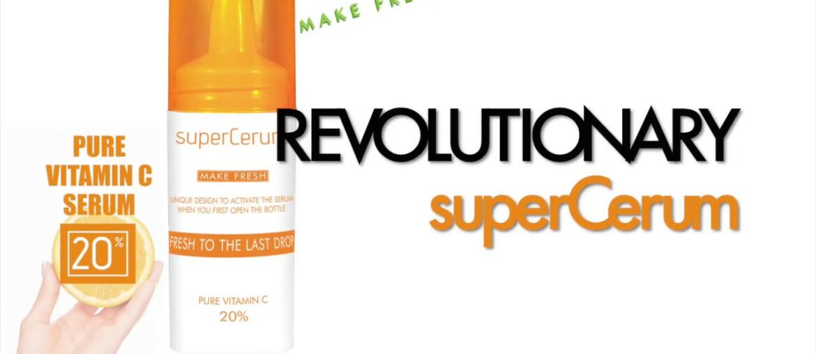 Pure & Cimple's superCerum. Pure Vitamin C serum 20%. Experience the Power of Make Fresh!