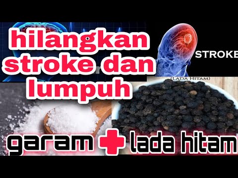 Cara menghilangkan stroke dan lumpuh |bahan alami garam+lada hitam