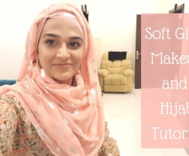 My Eid Makeover - Soft Glam makeup Look and Hijab with Earrings - Tutorials