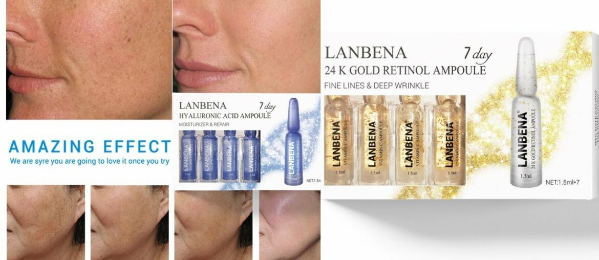 LANBENA Ampoule Serum Hyaluronic Acid + Vitamin C for Moisturizing Beauty