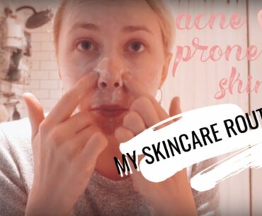 NIGHT TIME skincare routine// ACNE prone skin & blackheads