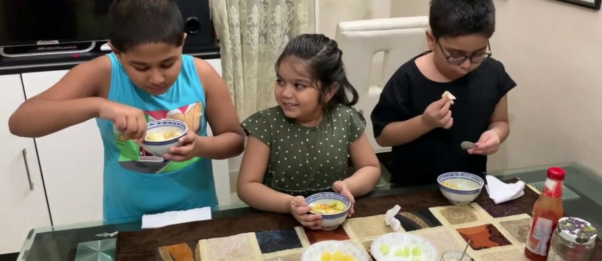 Kids Making Healthy Salad