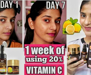 1 Week Of Using WOW Vitamin C Range Challenge (WOW vitamin C Facewash,Toner,Serum,moisturizer)