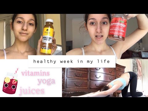 a healthy week in my life (at home) | yoga, workouts, and vitamins