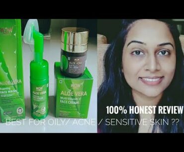 WOW Aloevera Foaming Facewash + Aloevera Multivitamin Face Cream Review  |  100 % Honest Review