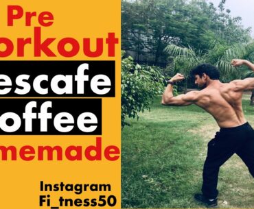 Homemade pre workout nescafe coffee no supplement need || Fitness Lovers