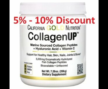 Discount - California Gold Nutrition CollagenUP Marine Collagen + Hyaluronic Acid Vitamin C Review