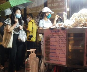 Rainy night of China Town in Bangkok, no more COVID19?