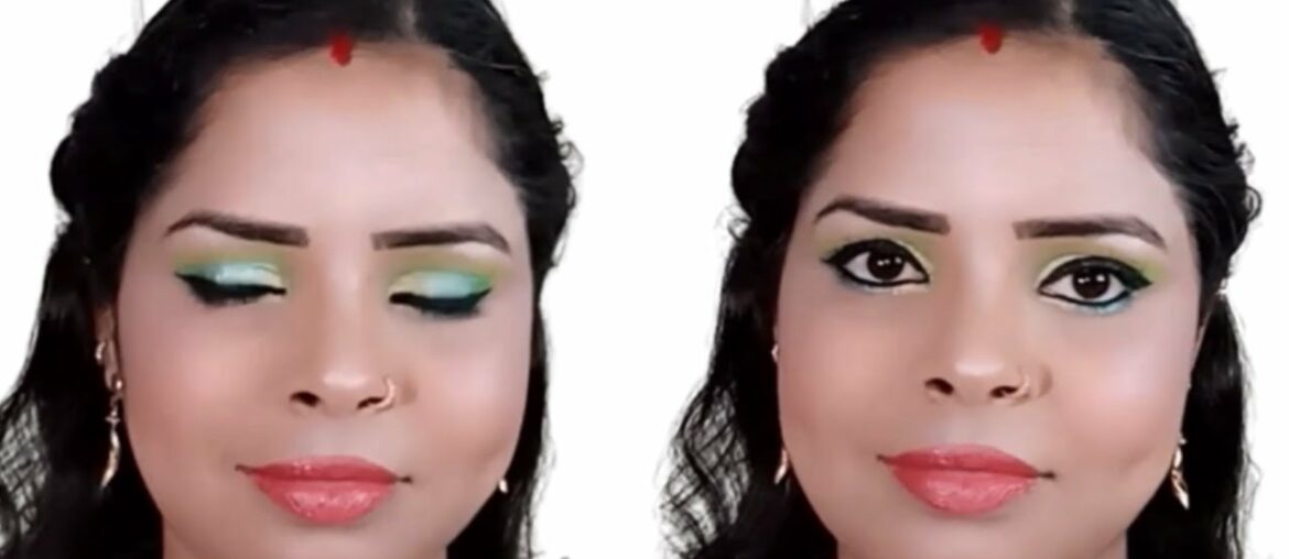 Mint Green Eye Makeup Tutorial