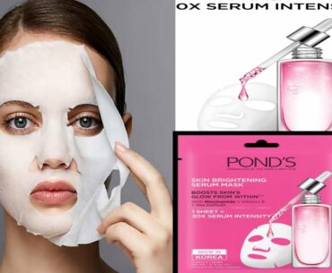 Ponds Skin Brightening Serum Mask +Demo Boosts skin's Glow from within with vitamin E+ Sea Daffodil.