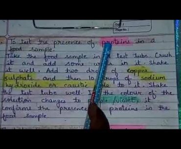 Class-6, SUBJECT-SCIENCE , Chapter-2 *Topic-Test of protein,vitamin C and water*