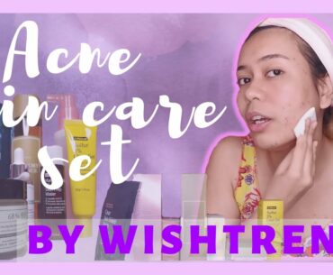STEP BY STEP ACNE SELF CARE BOX BY WISHTREND (UNBOXING & APPLICATION)     I      AGASSI STORY