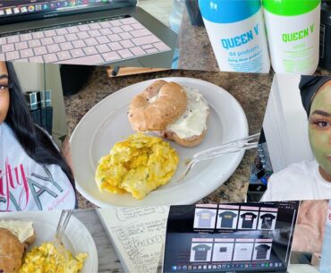 Productive Morning Routine (9am Start) | Vitamins, Breakfast, Work, Skincare etc. | ft. Teami Blends