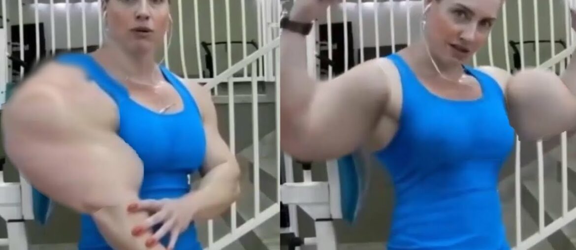 Woman With Fake Muscles - GYM IDIOTS 2020