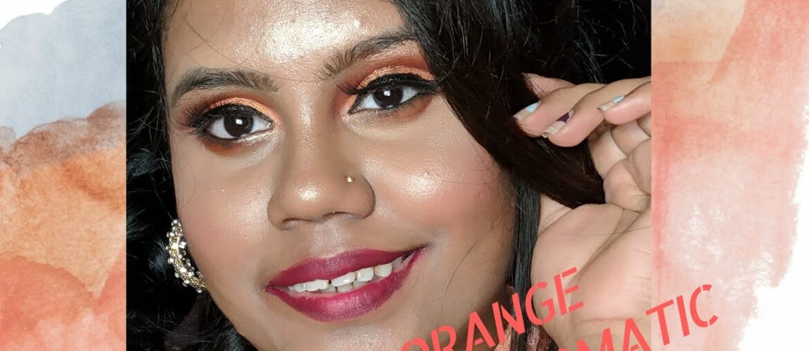 How To Created Orange Monochromatic Makeup Look| Orange Significant Energy of red&The Happines Yell