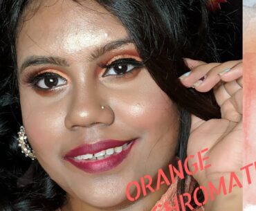 How To Created Orange Monochromatic Makeup Look| Orange Significant Energy of red&The Happines Yell