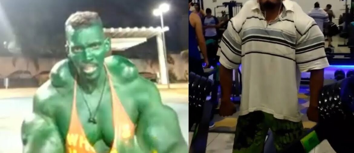 The Real Life Hulk With Fake Muscles - GYM IDIOTS 2020