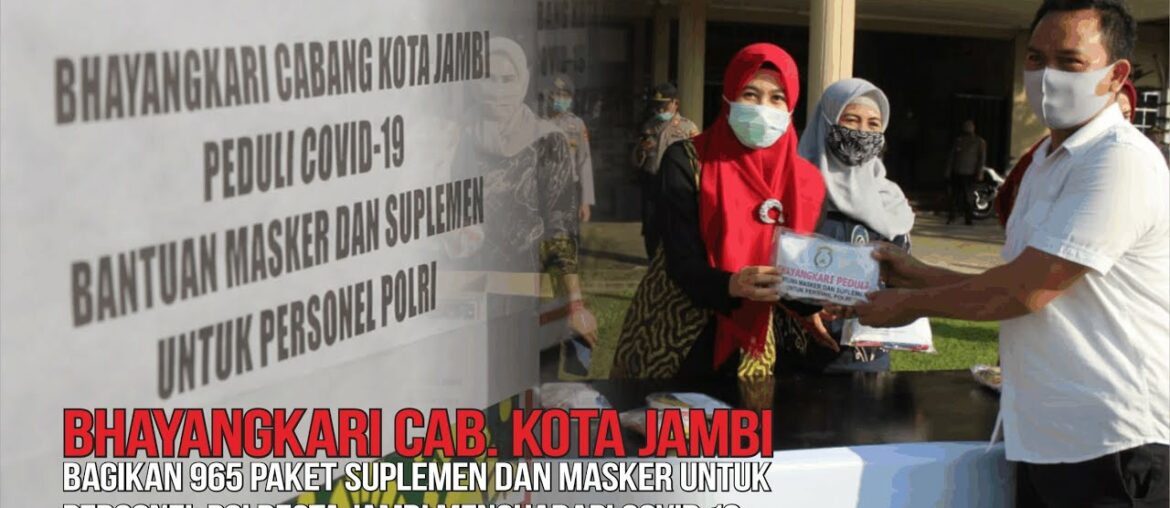 Bhayangkari Cab. Kota Jambi Salurkan 965 Paket Vitamin dan Masker Ke Personel Polresta Jambi