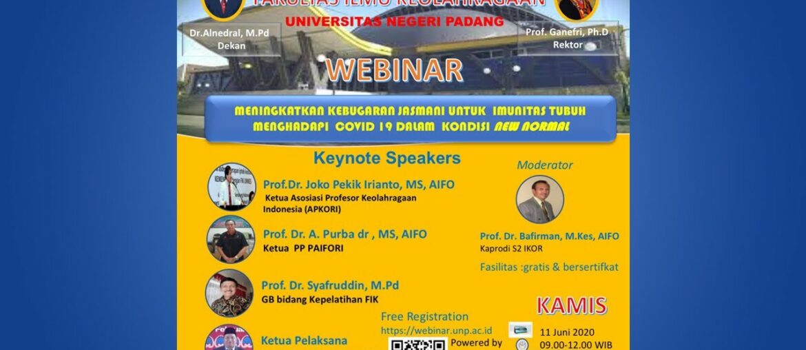 Webinar - Meningkatkan Kebugaran Jasmani untuk Imunitas Tubuh Menghadapi COVID-19