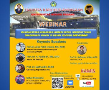 Webinar - Meningkatkan Kebugaran Jasmani untuk Imunitas Tubuh Menghadapi COVID-19