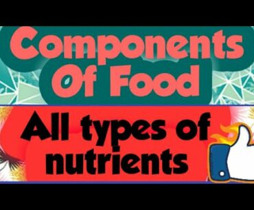 Components of food || Class-6th Chapter-2  Vitamins,Proteins,Carbs,Minerals,Fats,Roughage ||In hindi