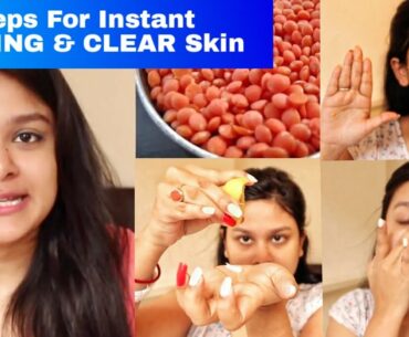 3 SKINCARE Steps For Instant BRIGHT GLOWING CLEAR Skin #SKINCARE #BEAUTY #HACKS AsianBeautySarmistha