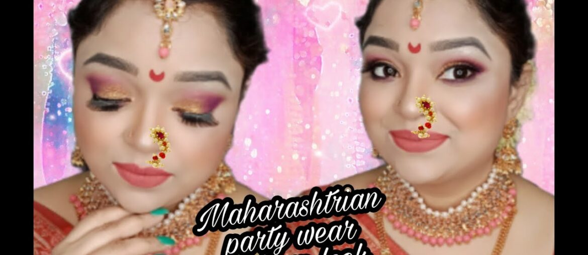 Maharashtrian party wear makeup look  ( step by step ) for beginners