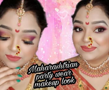 Maharashtrian party wear makeup look  ( step by step ) for beginners