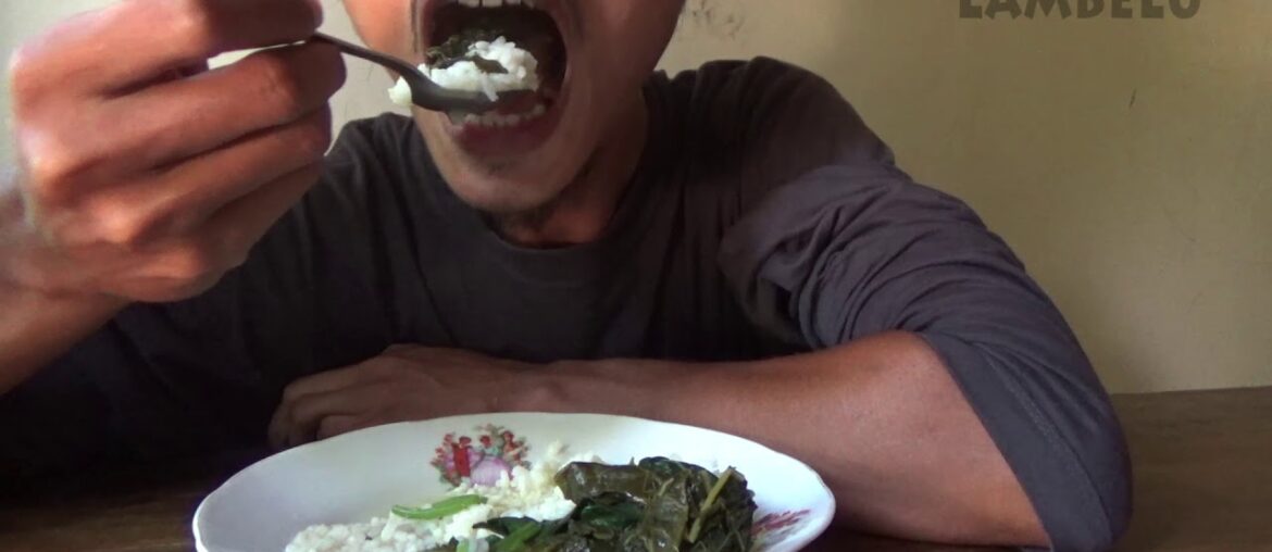 Lambelu sak - Musim virus Corona makan seadanya nasi sayur daun ubi (covid19 season eating simple)