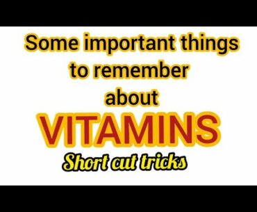Video 89: Vitamins:Some Important Things to remember