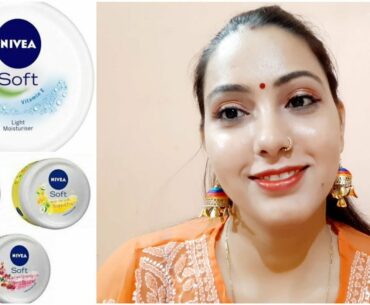 Nivea Soft Vitamin E, Tropical fruits, Berry blossom, Chilled Mint light Moisturiser | Easy to carry