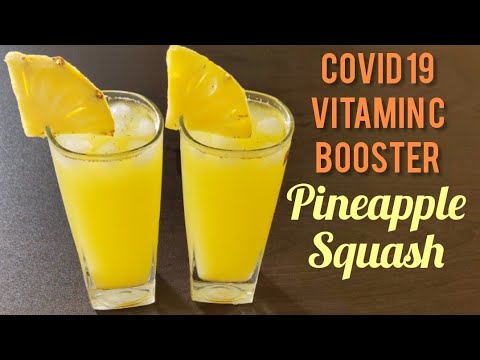 Pulpy Pineapple Squash Recipe | How to make Pineapple Squash at home | Vitamin C recipe